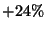 $+24\%$